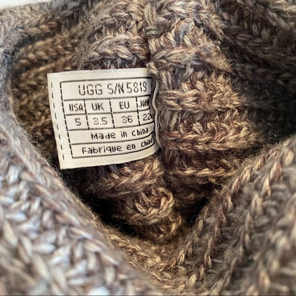 UGG Classic Cardy Knit Boots 5 Gray - Picture 6 of 9